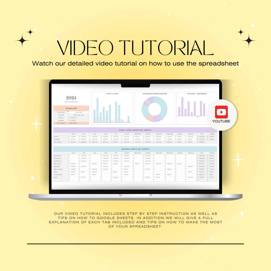 Income & Expense Tracker | Instant Download with Resell Rights