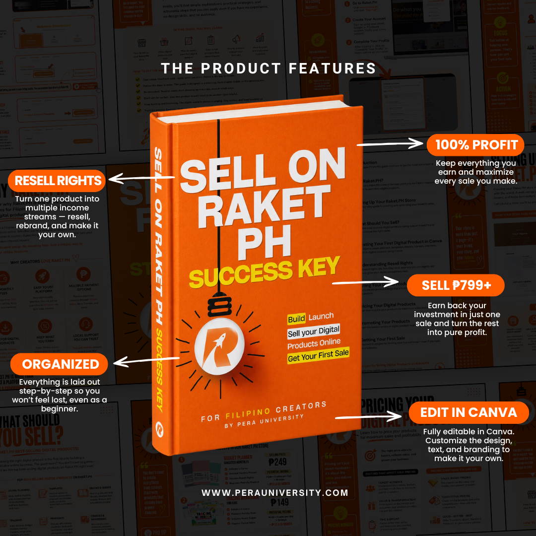 Sell on Raket.PH Success Key | Learn to Create, Launch & Sell Digital Products + Resell Rights