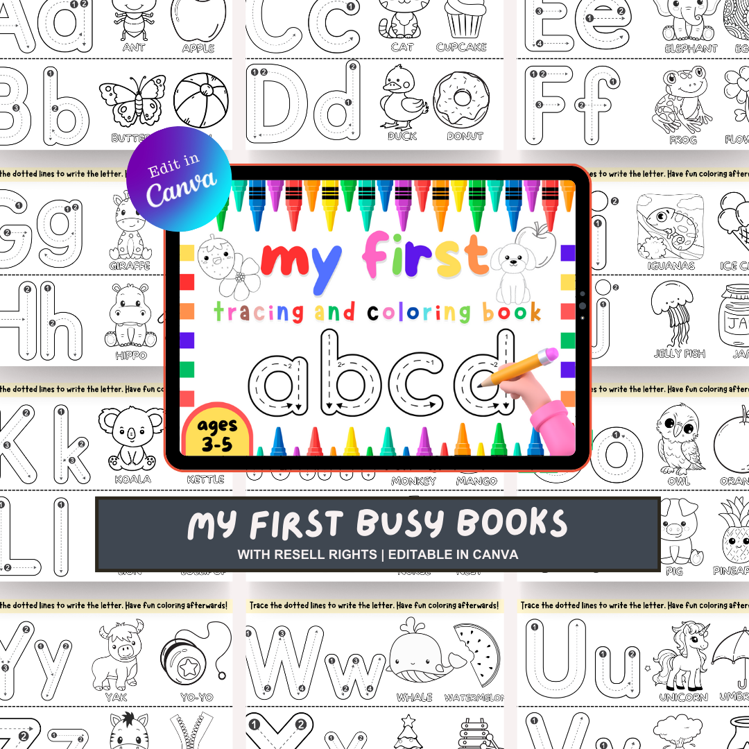 KIDDIE BUNDLE Busy Books with Resell Rights | MRR & PLR Included
