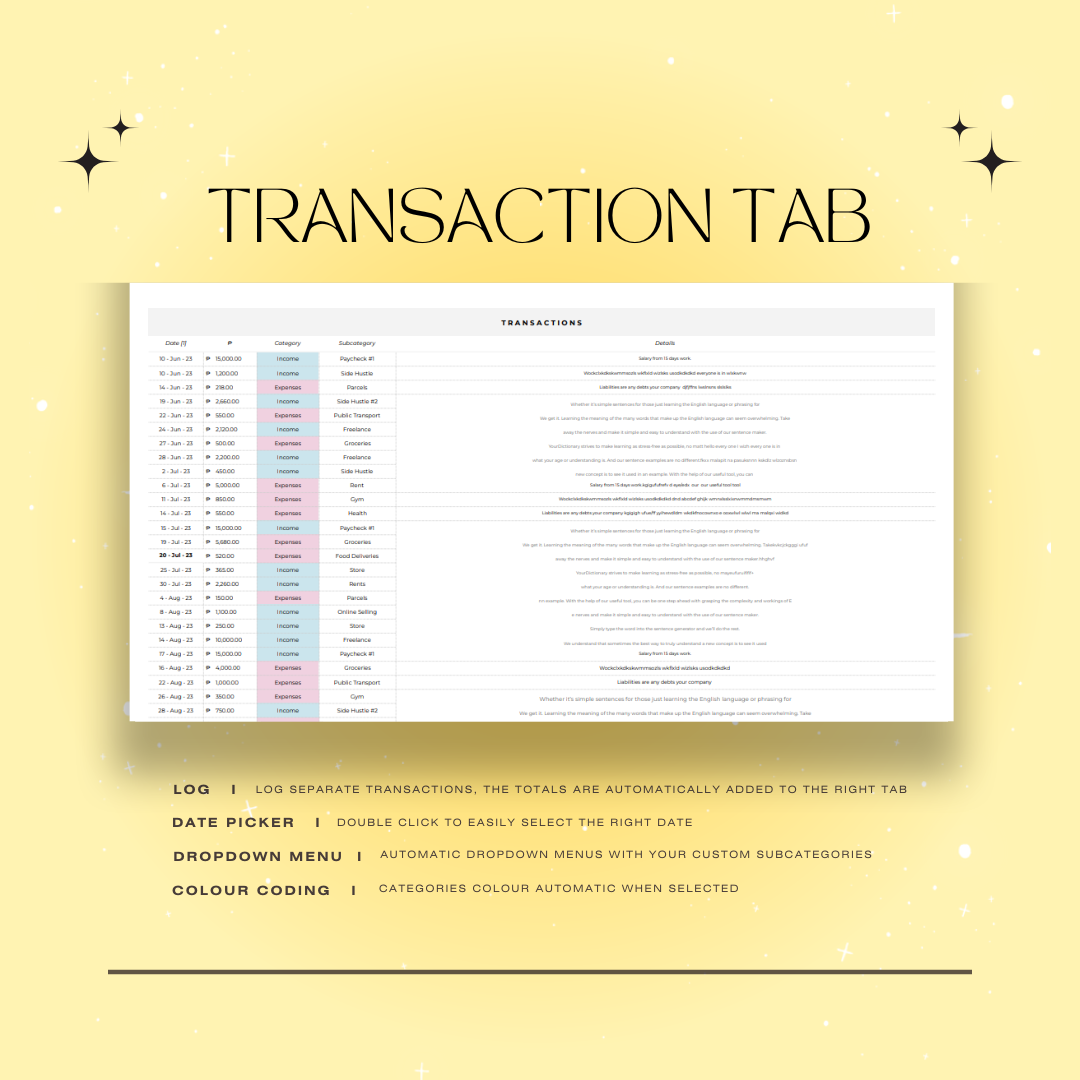 Income & Expense Tracker | Instant Download with Resell Rights