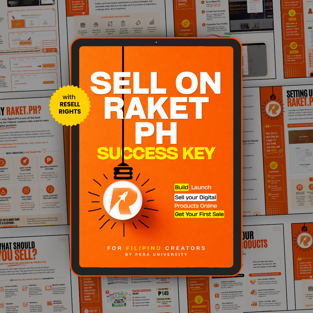 Sell on Raket.PH Success Key | Learn to Create, Launch & Sell Digital Products + Resell Rights