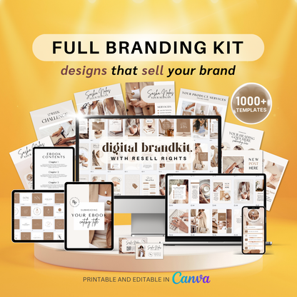 The Ultimate Full Branding Kit — Editable in Canva | Social Media Branding Templates for Small Business