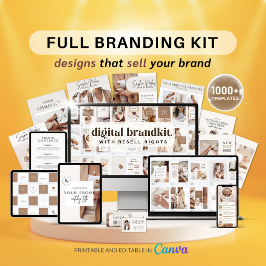 The Ultimate Full Branding Kit — Editable in Canva | Social Media Branding Templates for Small Business