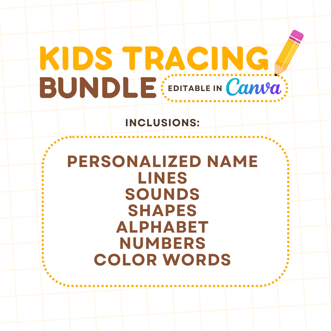 KIDS TRACING BUNDLE | Printable Busy Books with Resell Rights | MRR & PLR Included