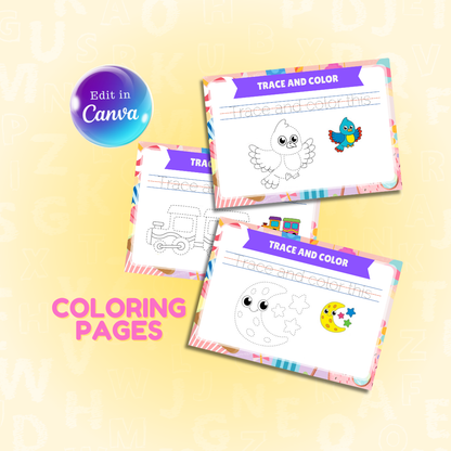 Tracing and Color WorkBook for Kids (Candy) | Printable with Resell Rights