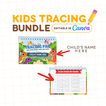 KIDS TRACING BUNDLE | Printable Busy Books with Resell Rights | MRR & PLR Included