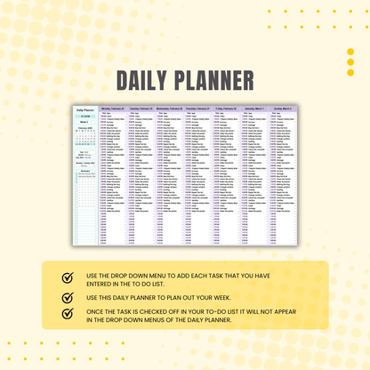 To-Do List Planner Google Sheets | Digital Planner with Resell Rights
