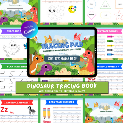 KIDS TRACING BUNDLE | Printable Busy Books with Resell Rights | MRR & PLR Included