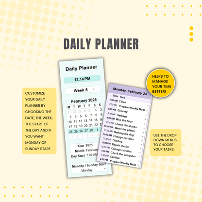 To-Do List Planner Google Sheets | Digital Planner with Resell Rights