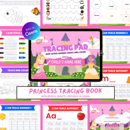 KIDS TRACING BUNDLE | Printable Busy Books with Resell Rights | MRR & PLR Included