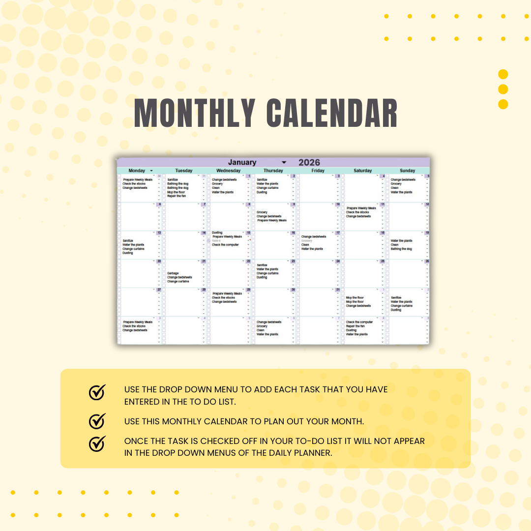 To-Do List Planner Google Sheets | Digital Planner with Resell Rights