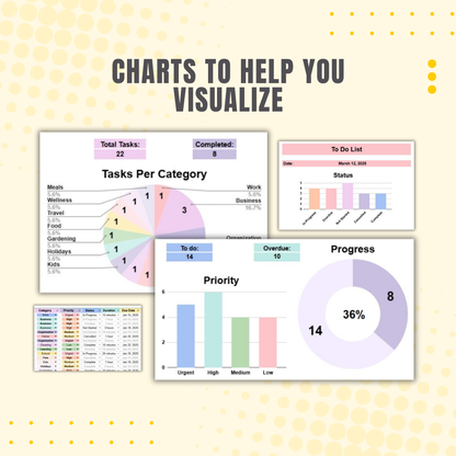 To-Do List Planner Google Sheets | Digital Planner with Resell Rights