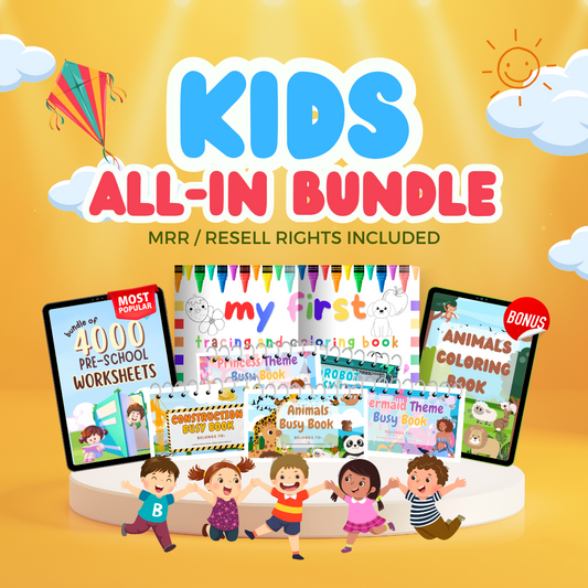 KIDDIE BUNDLE Busy Books with Resell Rights | MRR & PLR Included